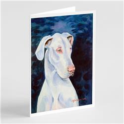 White Great Dane Greeting Cards & Envelopes - Pack of 8