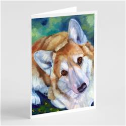 Corgi Mini Daises Greeting Cards & Envelopes - Pack of 8