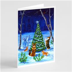 Corgi Christmas Peace Greeting Cards & Envelopes - Pack of 8
