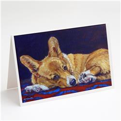 Corgi Blue Lonesome Greeting Cards & Envelopes - Pack of 8