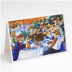 Corgi Boating Party Greeting Cards & Envelopes - Pack of 8
