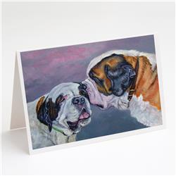 Saint Bernard Whisperear Greeting Cards & Envelopes - Pack of 8