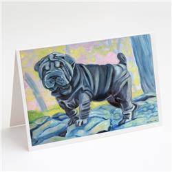 Blue Shar Pei Greeting Cards & Envelopes - Pack of 8