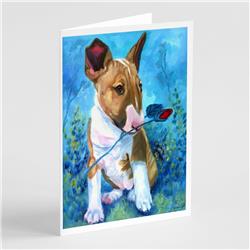 Bull Terrier Rose for Mom Greeting Cards & Envelopes - Pack of 8