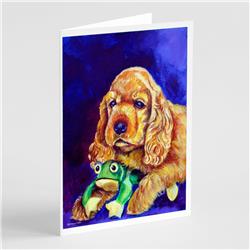 Cocker Spaniel with Frog Greeting Cards & Envelopes - Pack of 8