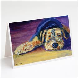 Snoozer Airedale Terrier Greeting Cards & Envelopes - Pack of 8