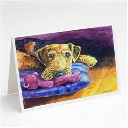Airedale Terrier Teddy Bear Greeting Cards & Envelopes - Pack of 8