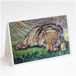 Wolf & Hummingbird Greeting Cards & Envelopes - Pack of 8