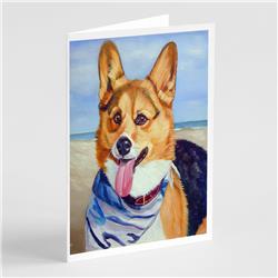 Corgi Beach Bandana Greeting Cards & Envelopes - Pack of 8