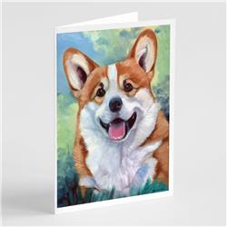 Pembroke Corgi Happy Face Greeting Cards & Envelopes - Pack of 8