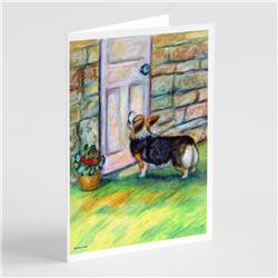 Let Me in Corgi Greeting Cards & Envelopes - Pack of 8