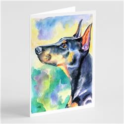 Watercolor Doberman Greeting Cards & Envelopes - Pack of 8