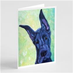 Great Dane Midnight Puppy Greeting Cards & Envelopes - Pack of 8