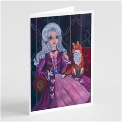 Tea Time Fox Greeting Cards & Envelopes - Pack of 8