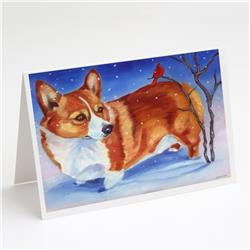 Corgi Cardinal Buddy Greeting Cards & Envelopes - Pack of 8