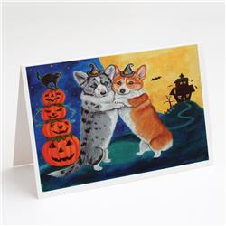 Corgi Halloween Scare Greeting Cards & Envelopes - Pack of 8