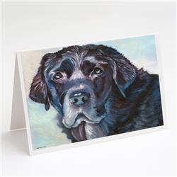 Black Labrador Face Greeting Cards & Envelopes - Pack of 8