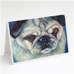 Pug in Thought Greeting Cards & Envelopes - Pack of 8