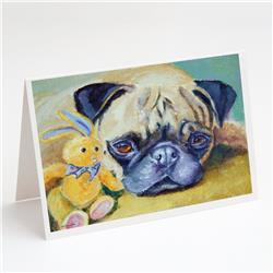 Pug Bunny Rabbit Greeting Cards & Envelopes - Pack of 8