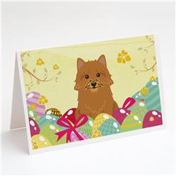 Easter Eggs Norwich Terrier Greeting Cards & Envelopes - Pack of 8