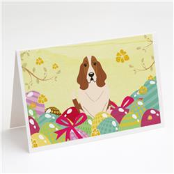 Easter Eggs Basset Hound Greeting Cards & Envelopes - Pack of 8