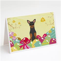 Easter Eggs Manchester Terrier Greeting Cards & Envelopes - Pack of 8