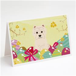 Easter Eggs Westie Greeting Cards & Envelopes - Pack of 8