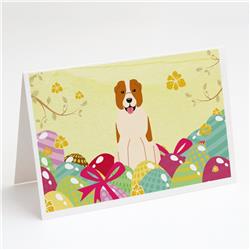 BB6049GCA7P Easter Eggs Central Asian Shepherd Dog Greeting Cards & Envelopes - Pack of 8