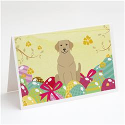 Easter Eggs Yellow Labrador Greeting Cards & Envelopes - Pack of 8