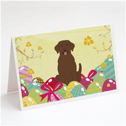 Easter Eggs Chocolate Labrador Greeting Cards & Envelopes - Pack of 8