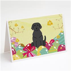 Easter Eggs Black Labrador Greeting Cards & Envelopes - Pack of 8