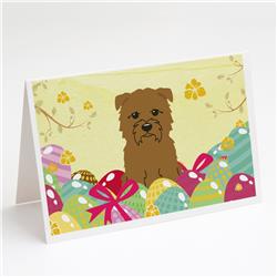 BB6060GCA7P Easter Eggs Glen of Imal Tan Greeting Cards & Envelopes - Pack of 8