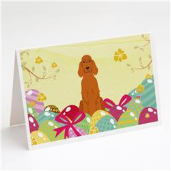 BB6064GCA7P Easter Eggs Irish Setter Greeting Cards & Envelopes - Pack of 8
