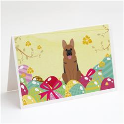 Easter Eggs German Shepherd Greeting Cards & Envelopes - Pack of 8