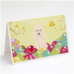 Easter Eggs Poodle White Greeting Cards & Envelopes - Pack of 8