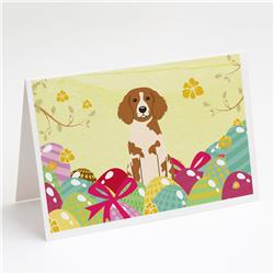 Easter Eggs Brittany Spaniel Greeting Cards & Envelopes - Pack of 8