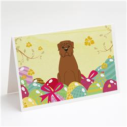 Easter Eggs Dogue De Bourdeaux Greeting Cards & Envelopes - Pack of 8