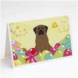 Easter Eggs Bullmastiff Greeting Cards & Envelopes - Pack of 8