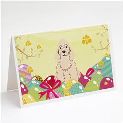 Easter Eggs Cocker Spaniel Buff Greeting Cards & Envelopes - Pack of 8