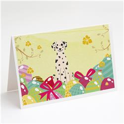 Easter Eggs Dalmatian Greeting Cards & Envelopes - Pack of 8