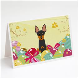 Easter Eggs English Toy Terrier Greeting Cards & Envelopes - Pack of 8
