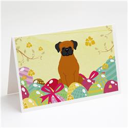 Easter Eggs Fawn Boxer Greeting Cards & Envelopes - Pack of 8