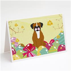 Easter Eggs Flashy Fawn Boxer Greeting Cards & Envelopes - Pack of 8