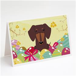 Easter Eggs Dachshund Chocolate Greeting Cards & Envelopes - Pack of 8