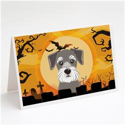 Halloween Schnauzer Greeting Cards & Envelopes - Pack of 8