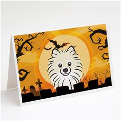 Halloween Pomeranian Greeting Cards & Envelopes - Pack of 8