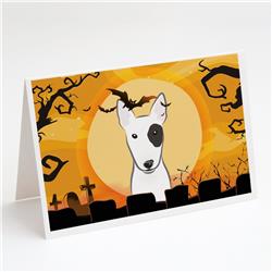 Halloween Bull Terrier Greeting Cards & Envelopes - Pack of 8