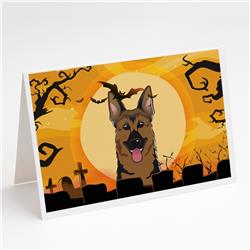 Halloween German Shepherd Greeting Cards & Envelopes - Pack of 8