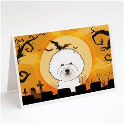 Halloween Bichon Frise Greeting Cards & Envelopes - Pack of 8