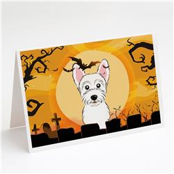 Halloween Westie Greeting Cards & Envelopes - Pack of 8
